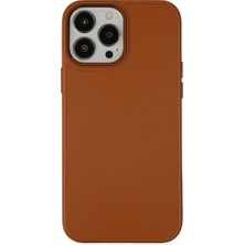 İrgit Store Iphone 13 Pro Kılıf Asya Deri Silikon - Kahverengi