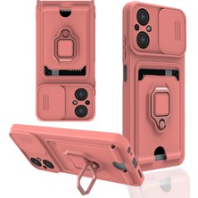 İrgit Store Xiaomi Poco M5 Kılıf Zuma Kartvizitli Yüzüklü Silikon - Pembe