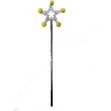 İrgit Store Yıldız Peri Asası Sihirli Değnek Sarı Ponponlu