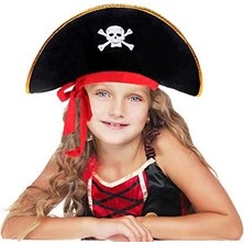 İrgit Store Kaptan Jack Kadife Çocuk Boy Korsan Şapkası