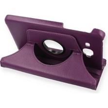 İrgit Store Samsung Galaxy T280 Tab A 7 Kılıf 360 Tablet Deri Kılıf - Mürdüm