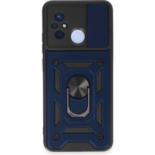 İrgit Store Xiaomi Redmi 12C Kılıf Pars Lens Yüzüklü Silikon - Lacivert