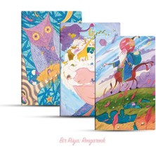 İrgit Store Üçlü Çizgili Defter Seti: Bir Rüya: Rengarenk