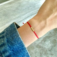 Atelier Çağla Kırmızı Altın Boru Bileklik