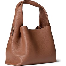 PLM Modern ve Fonksiyonel Tasarımıyla Hakiki Deri Kadın Omuz Çantası – Cortina - Tan Rengi