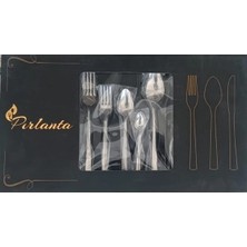 Pazarcan Pırlanta 30 Parça 6 Kişilik Çatal Kaşık Takımı 30 Parça Kutulu Hediyelik Çeyizlik Takım