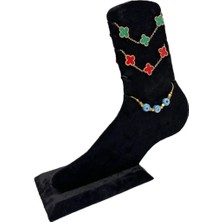 Sezgin Kutu ve Aksesuar Ayak Mankeni Hal Hal Standı Süet Siyah