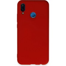 İrgit Store Huawei P20 Lite Kılıf Nano Içi Kadife Silikon - Kırmızı