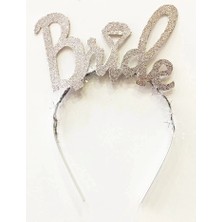 İrgit Store Gümüş Renk Bekarlığa Veda Italik Yazı Alyanslı Bride Taç