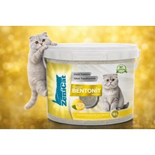 ZeniCat Limonlu Bentonit Kedi Kumu 18 Lt – İnce Taneli, Güçlü Topaklanan, Koku Kontrolü, Doğal Kum