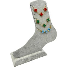 Sezgin Kutu ve Aksesuar Ayak Mankeni Hal Hal Standı Süet Gri