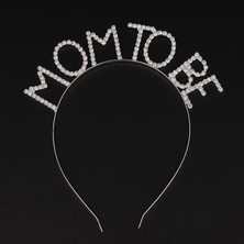 İrgit Store Kristal Taşlı Gümüş Renk Mom To Be Tacı Anne Tacı