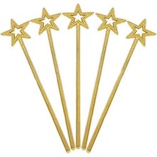 İrgit Store Altın Renk Yıldız Peri Asası Peri Değneği 34 cm 1 Adet