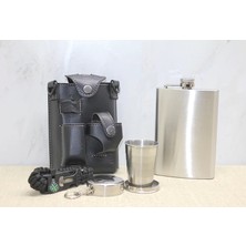 İrgit Store Deri Kılıflı Shot Bardaklı Matara ALK3913