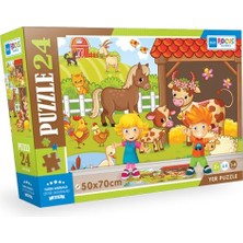 İrgit Store Blue Focus Farm Animals (Çiftlik Hayvanları) - Puzzle 24 Parça