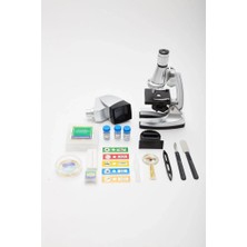 İrgit Store 50X100X200X400X6001200X  Çocuklariçin Eğitici  Projektörlü Mikroskop Seti