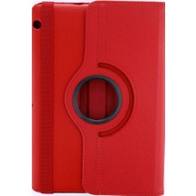 İrgit Store Huawei Mediapad T3 10 / 9.6 Kılıf 360 Tablet Deri Kılıf - Kırmızı