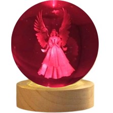 PremiumPort Cam Top Küre Melek Işıklı Aparatlı, Süs ve Dekorasyon Için Renkli Işıkli