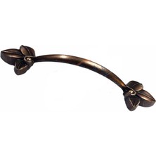 Vice Avm Dekoratif Zamak Yaprak Kulp - 96mm, Eskitme, 1 Adet TG-V 4979