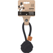 M-Pets Coto Çekmeli Örgü Top Köpek Oyuncağı 6.5 cm Siyah