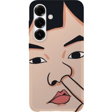 Lelia Samsung Galaxy A55 Uyumlu Baskılı Şeffaf Telefon Kılıfı | Koleksiyon: Memecraft Studio