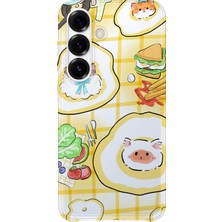 Lelia Samsung Galaxy S25 Plus Uyumlu Baskılı Şeffaf Telefon Kılıfı | Koleksiyon: Snacktoon Delight