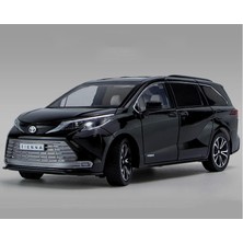 BNG STR Kutulu Koleksiyon 1 / 24 Ölçek Toyota Sienna Mpv Siyah Metal Araba