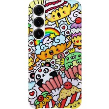Lelia Samsung Galaxy A35 Uyumlu Baskılı Şeffaf Telefon Kılıfı | Koleksiyon: Snacktoon Delight