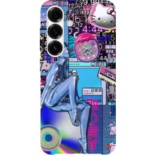 Lelia Samsung Galaxy S24 Plus Uyumlu Baskılı Şeffaf Telefon Kılıfı | Koleksiyon: Neondream District