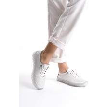 Hakiki Deri Günlük Kadın Ayakkabısı Esnek Taban Hamile Ayakkabısı Comfort Taban