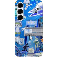 Lelia Samsung Galaxy S24 Fe Uyumlu Baskılı Şeffaf Telefon Kılıfı | Koleksiyon: Aeroglass Mirage