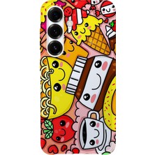 Lelia Samsung Galaxy S24 Plus Uyumlu Baskılı Şeffaf Telefon Kılıfı | Koleksiyon: Snacktoon Delight