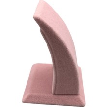 Megass Dekor Süet Kumaş Pembe Renk Ayaklı 9/7 cm Küpe Sergileme Dekoru