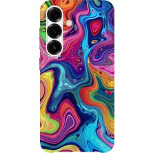 Lelia Samsung Galaxy S24 Fe Uyumlu Baskılı Şeffaf Telefon Kılıfı | Koleksiyon: Colorwave Flux