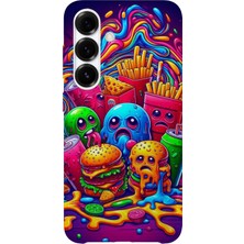 Lelia Samsung Galaxy S25 Fe Uyumlu Baskılı Şeffaf Telefon Kılıfı | Koleksiyon: Snacktoon Delight