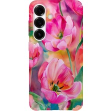 Lelia Samsung Galaxy A54 Uyumlu Baskılı Şeffaf Telefon Kılıfı | Koleksiyon: Pastelbloom Soft Series