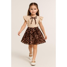 Savorzy Kurdele Detaylı Leopar Elbise