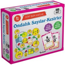 İrgit Store Dört Işlem Kartlar Ondalık Sayılar Kesirler 9 Yaş 100 Kart