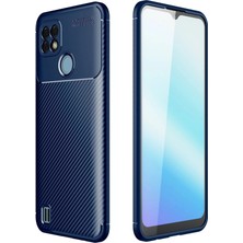 İrgit Store Realme C21 Kılıf Auto Focus Karbon Kapak - Lacivert
