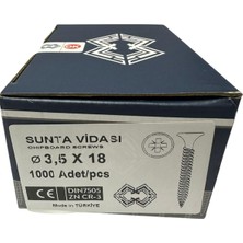 CM Sunta Vidası 3,5 x 18 mm – 1000 Adet Dın 7505, Zn Cr-3