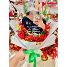 PremiumPort Aynalı Kokina Buketi, Sevgiliye Özel Yapay Çiçek Tasarımı