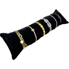 Sezgin Kutu ve Aksesuar Saat Bileklik ve Takı Yastığı 27 cm Siyah Süet