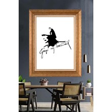 Giyense Özel Seri Altın Paspartulu Çerçeveli Atatürk Tablo TR1229