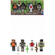 Farbu Oyuncak Batman Minecraft 4 Karakter 3 Aksesuar 7 Parça Çocuk Figür Oyun Seti