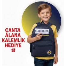 Fenerbahçe Lacivert Okul Çantası Suya Dayanıklı Fenerbahçe Logolu Kalemlik Hediyeli