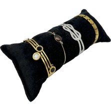 Sezgin Kutu ve Aksesuar Saat Bileklik ve Takı Yastığı 20 cm Siyah Süet