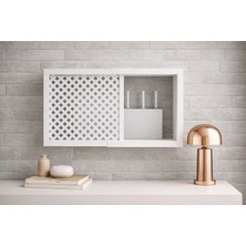 EyluX Shop Modern Dekoratif Duvara Asılabilir Sigorta ve Modem-Wifi Saklama Kutusu 30X40 cm Derinlik 10CM