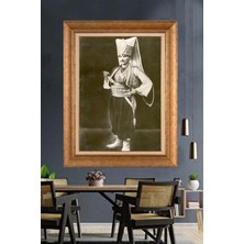 Giyense Özel Seri Altın Paspartulu Çerçeveli Atatürk Tablo TR974