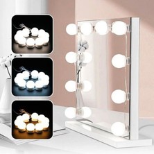 PremiumPort 10'lu Çok Renkli LED Makyaj Masa Lambası Seti, Parlak ve Şık Tasarım