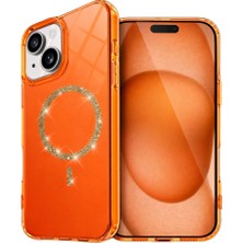 İrgit Store Iphone 14 Live Diamond Magsafe Kapak - Turuncu